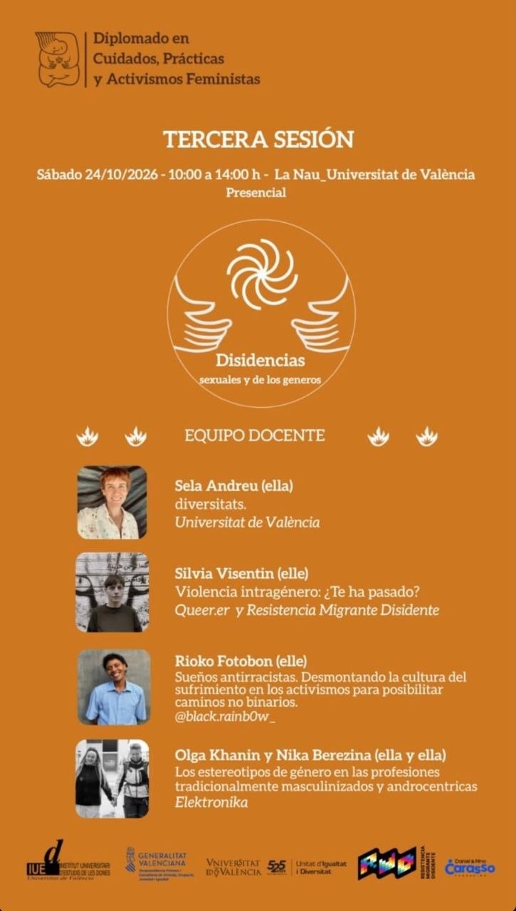 Diplomado en Cuidados, Prácticas y Activismos Feministas - Tercera Sesión: Disidencias sexuales y de los géneros